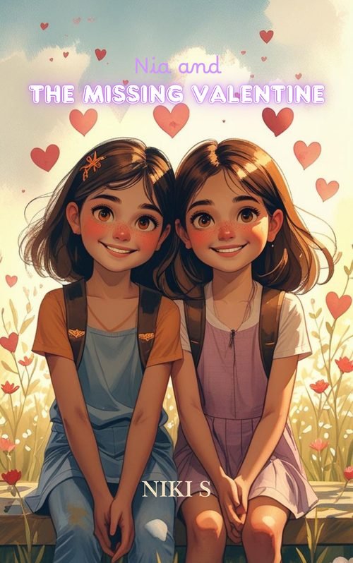 Book cover for Nia and The Missing Valentine, for the Book of Us DIY activity post.